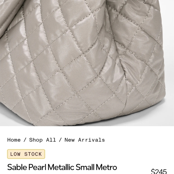Sable Pearl Metallic Small Metro Tote - Picture 9 of 16